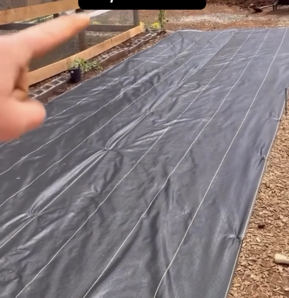 XBAR laid the length of the coop run