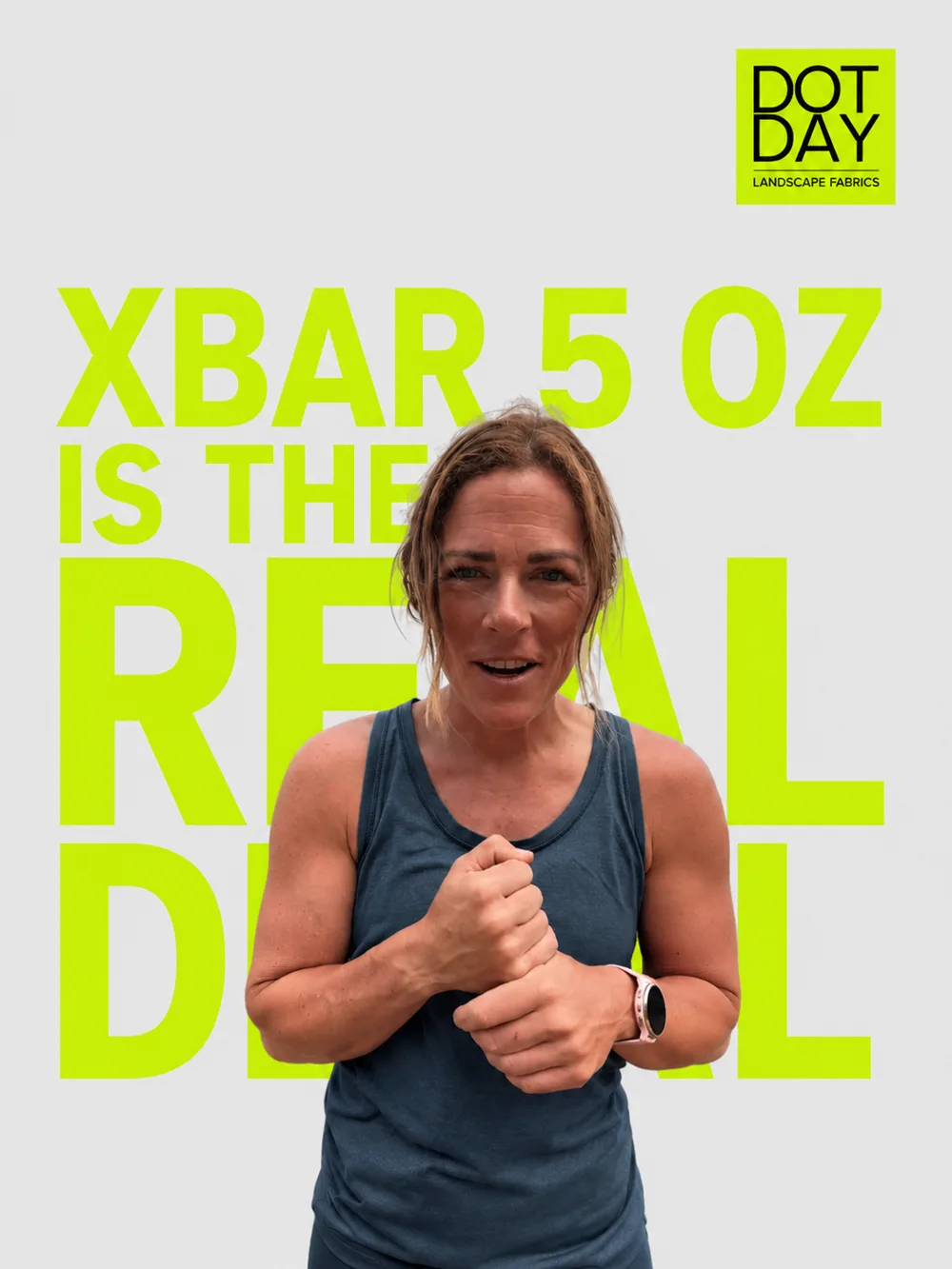 XBAR 5oz is the real deal campaign creative featuring Bri