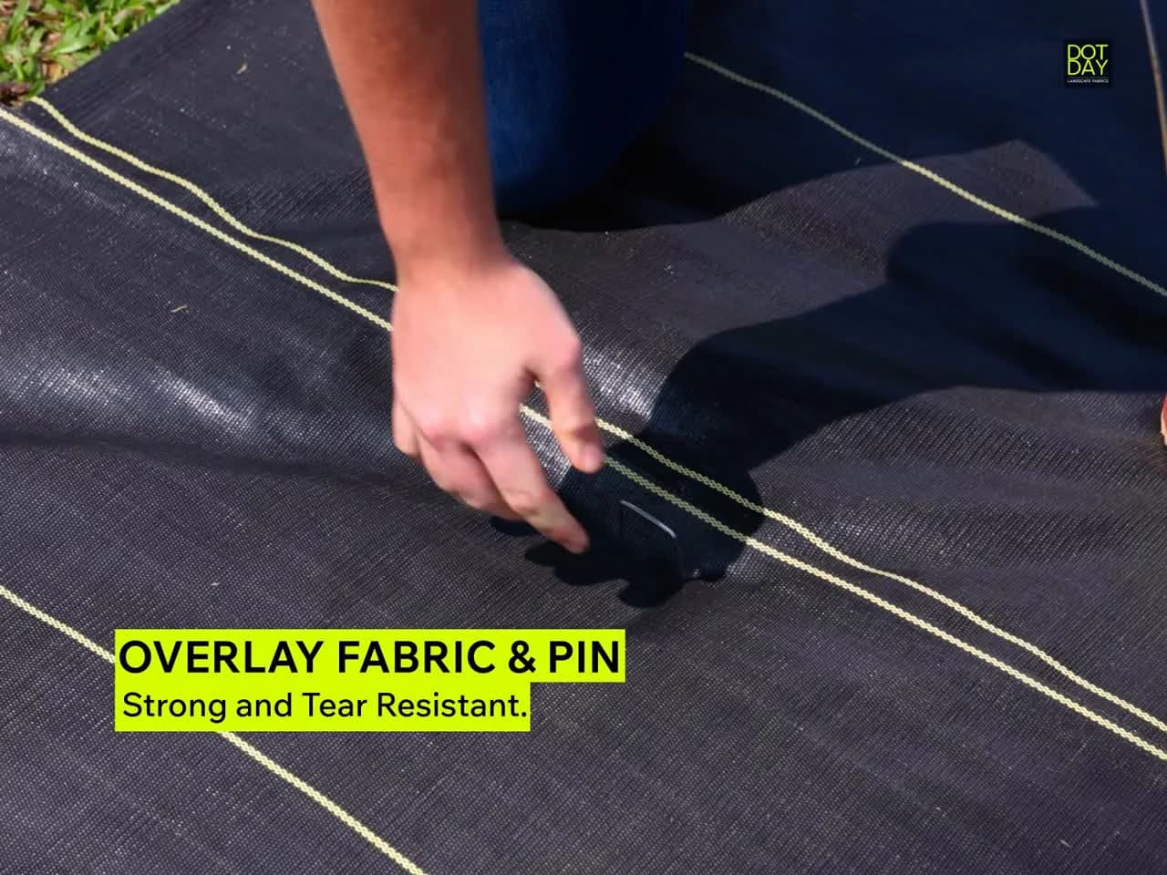 Overlaying and pinning SHIELD fabric along a seam