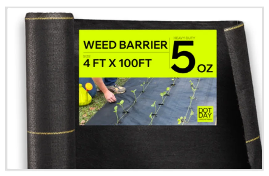 DOTDAY XBAR 5 oz roll, 4 ft by 100 ft weed barrier