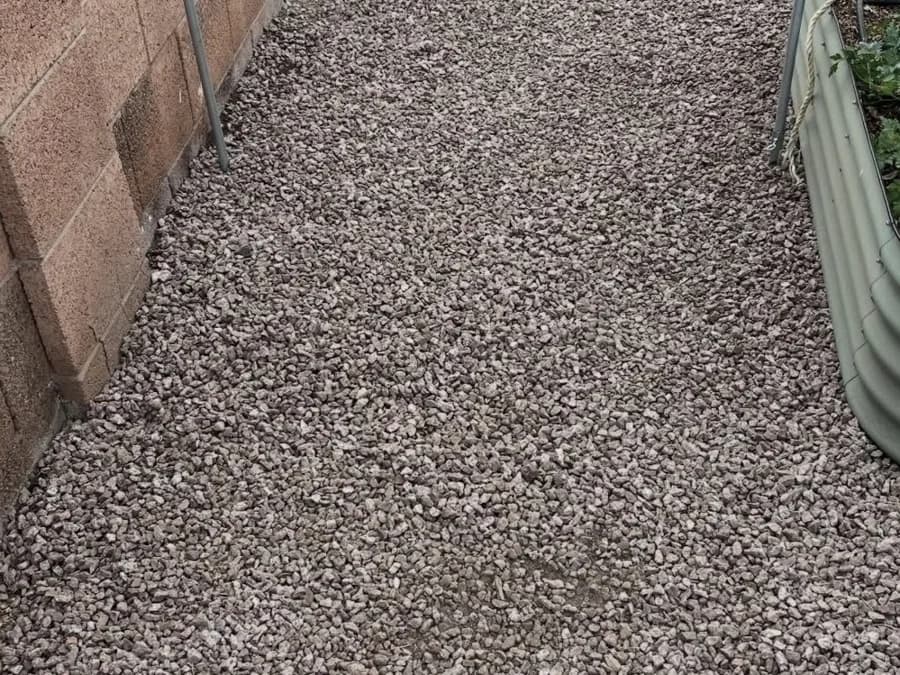 Gravel path laid over XBAR dual-layer fabric