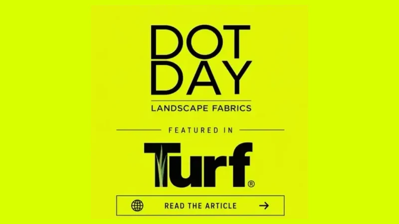Water permeability demonstration through DOTDAY landscape fabric, from the Turf Magazine feature