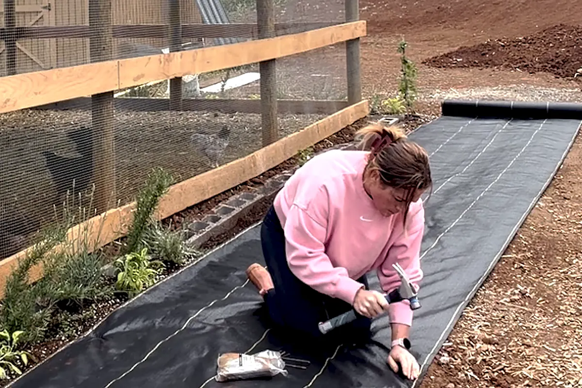 Pinning XBAR before gravel goes down on a path or pad